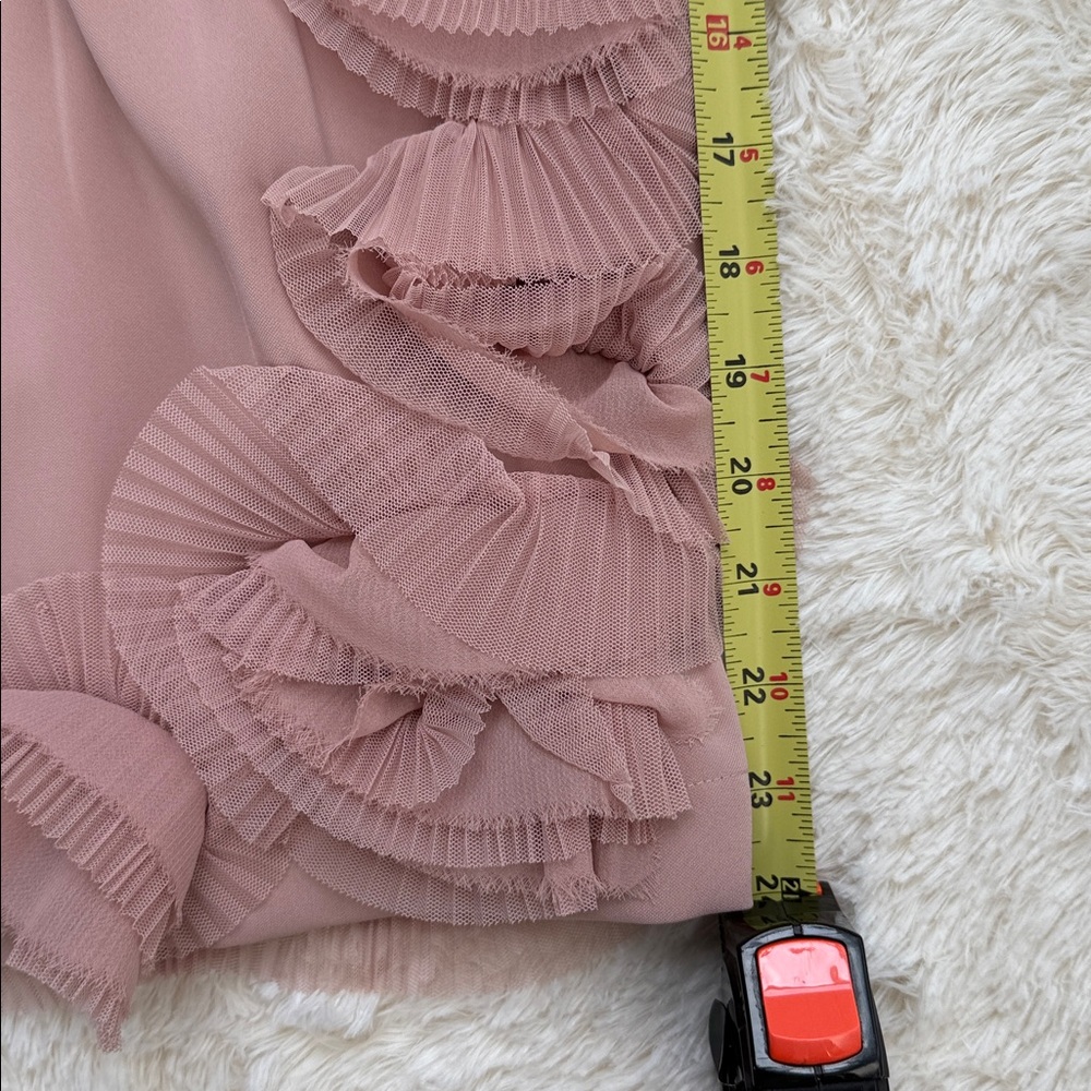 BCBG Dusty pink, one shoulder mini with ruffle details! - Picture 5 of 6